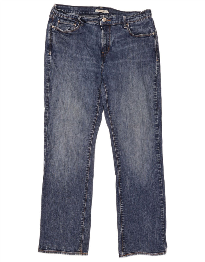 Levi's Damen 505 Straight Jeans W31 L29 Blaue Baumwolle