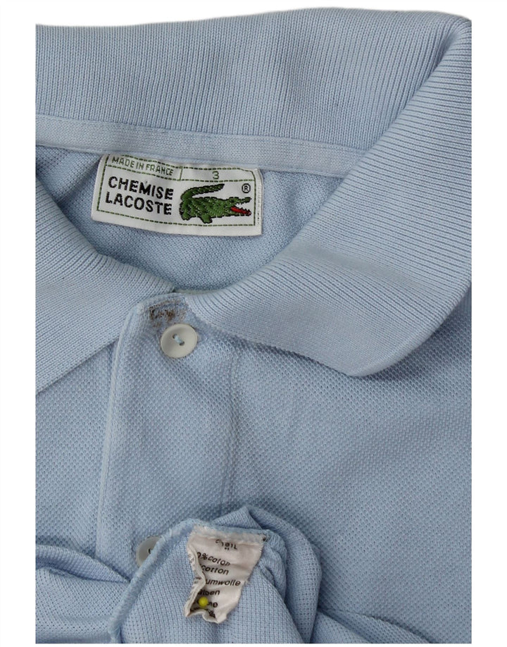 Lacoste Herren-Poloshirt, Größe 3, klein, blaue Baumwolle