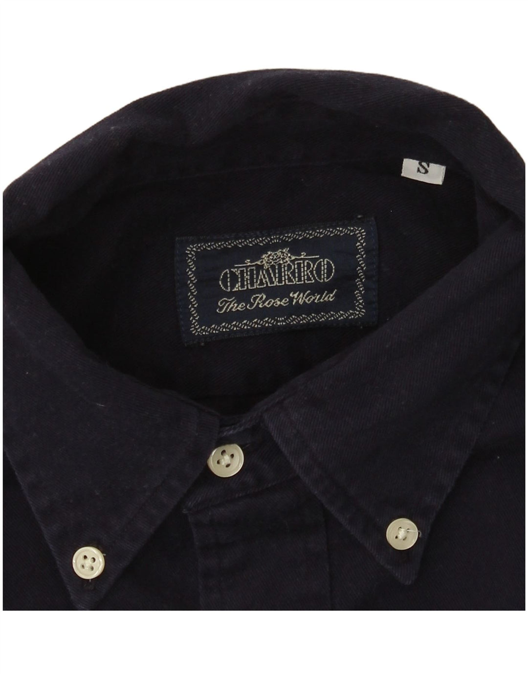 Vintage Herrenhemd Small Marineblau
