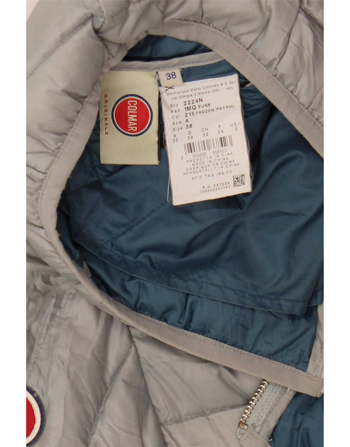 Colmar Damen Wattierte Jacke mit Kapuze IT 38 2XS Grau