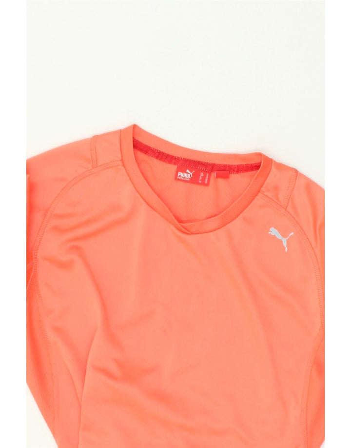 PUMA Womens Top Long Sleeve UK 14 Medium Orange | Vintage Puma | Thrift | Second-Hand Puma | Used Clothing | Messina Hembry 