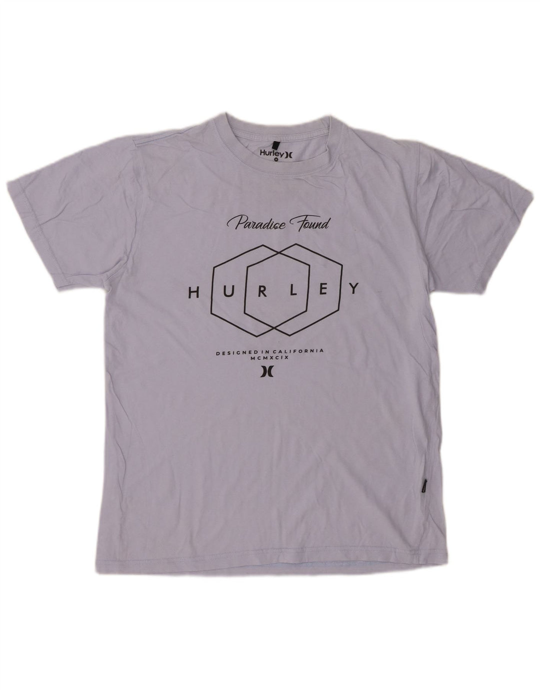 HURLEY Herren-T-Shirt mit Grafik, mittelblaue Baumwolle