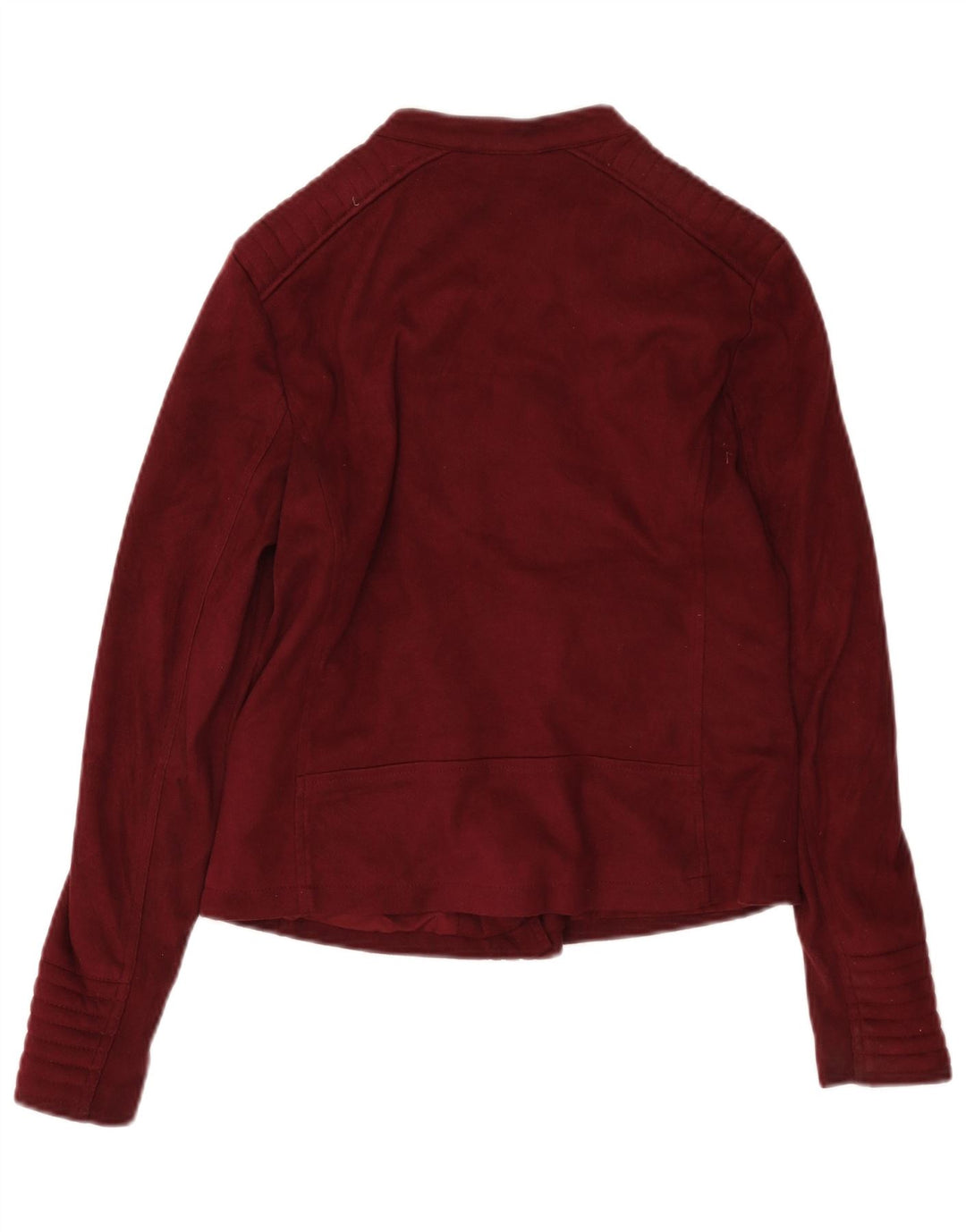 Marks & Spencer Damen Bikerjacke UK 10 Small Burgund Polyester Biker