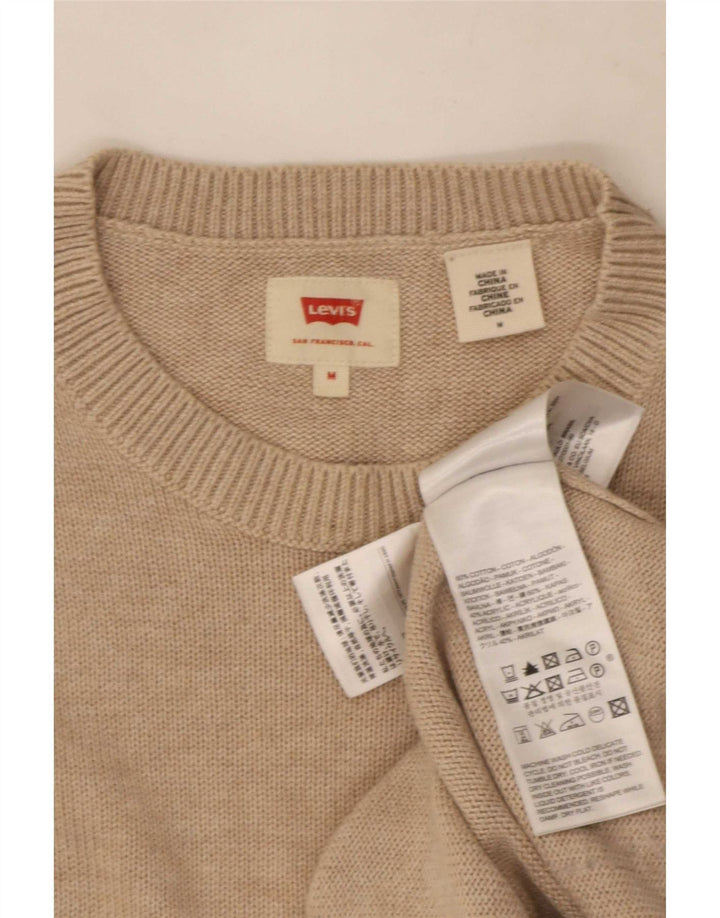 Levi's Herren-Pullover mit Rundhalsausschnitt, mittelbeige Baumwolle