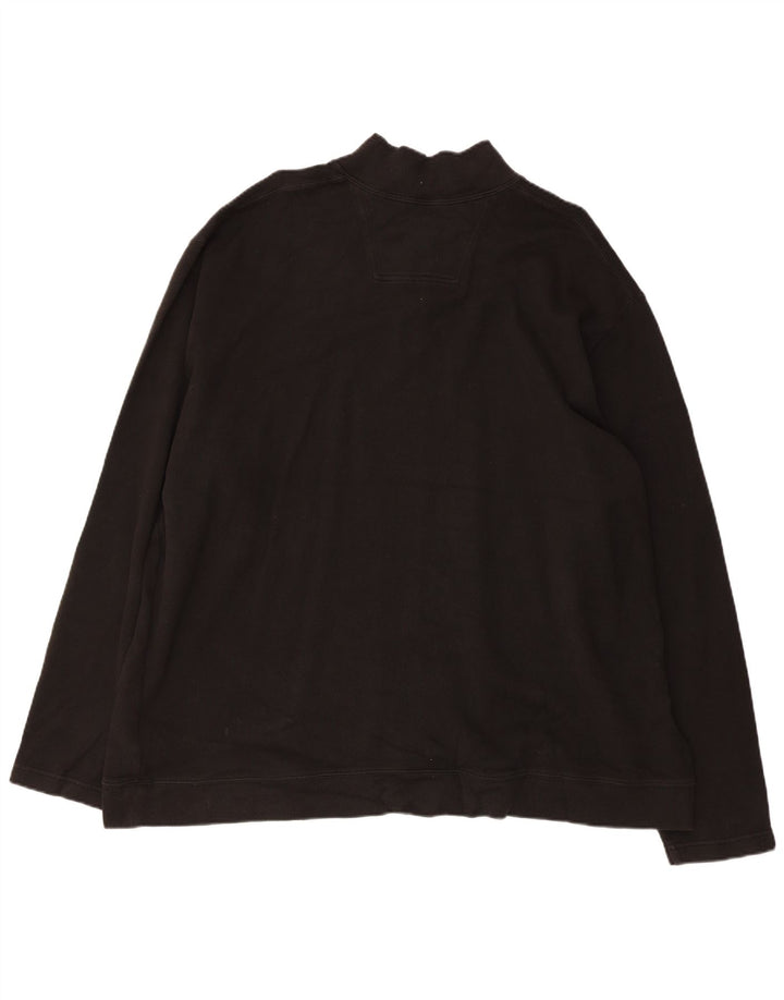 EDDIE BAUER Herren-Sweatshirt mit Reißverschluss, XL, schwarze Baumwolle