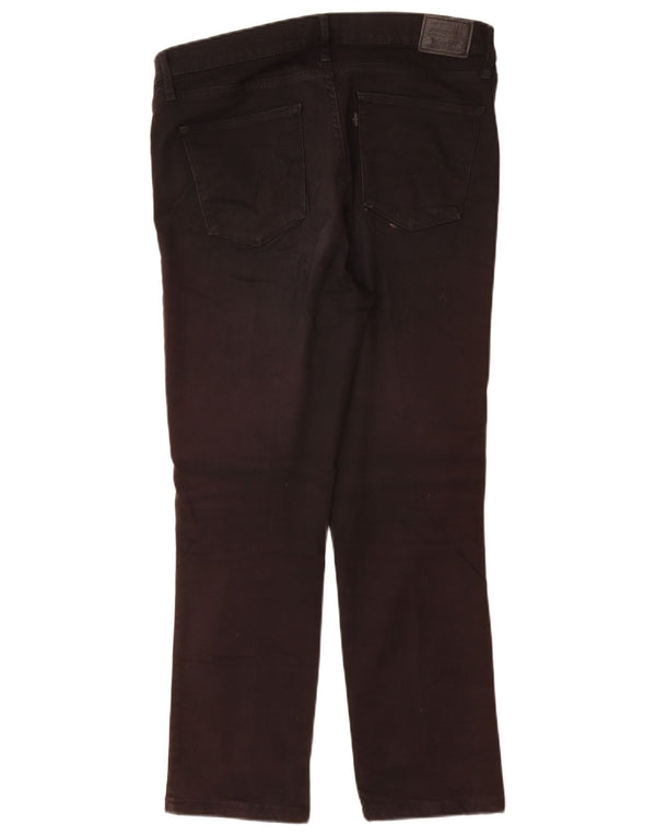 Levi's Damen 724 High Rise Straight Jeans W32 L27 Schwarze Baumwolle