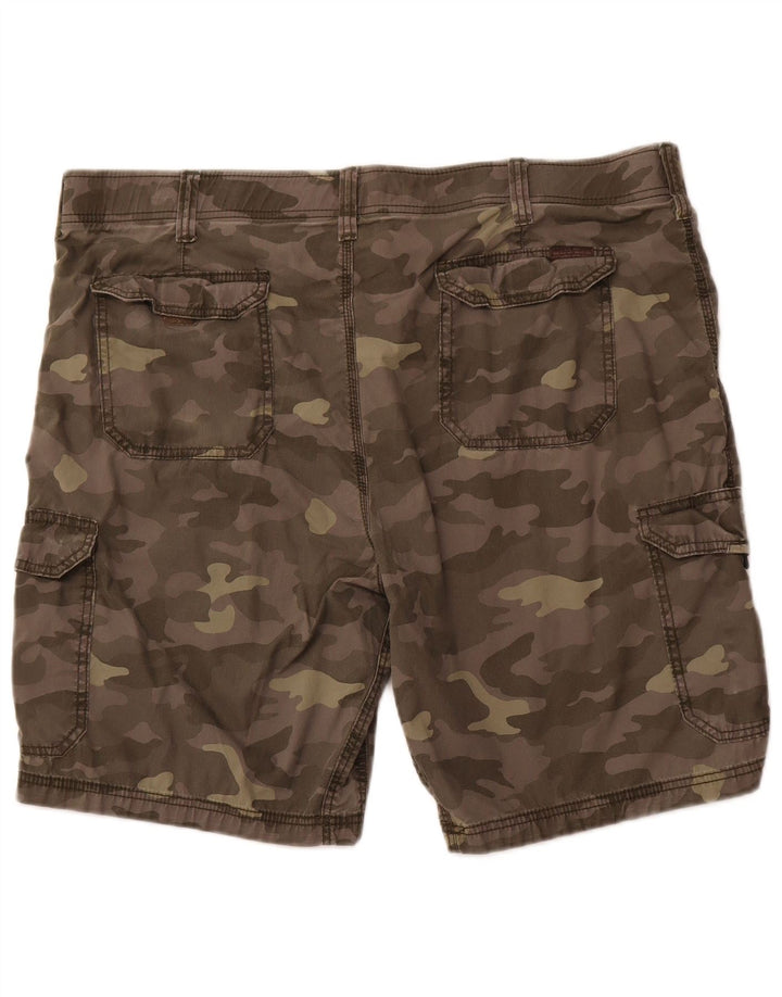 LEE Herren Extreme Motion Cargo Shorts W42 2XL Khaki Camouflage Baumwolle