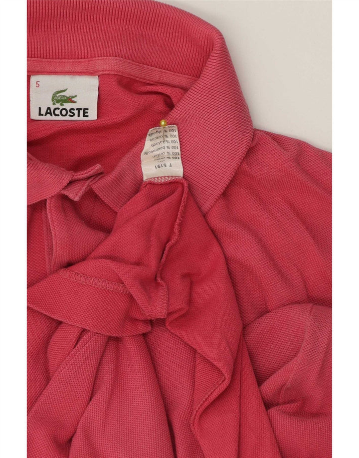 Lacoste Herren-Poloshirt, Größe 5, groß, rosa Baumwolle