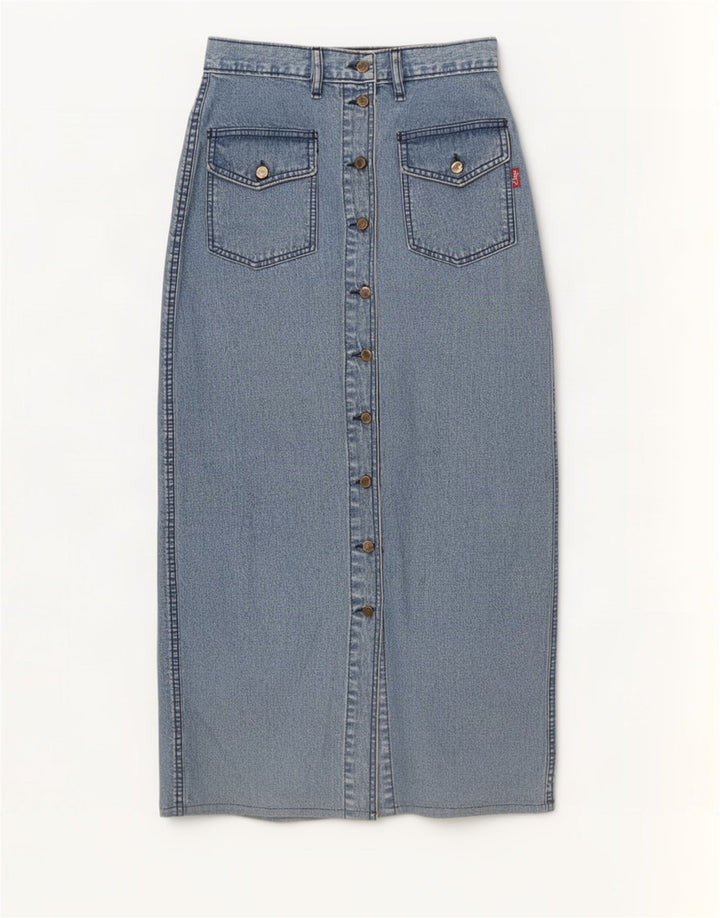 Vintage Damen Jeansrock W27 Klein Blau