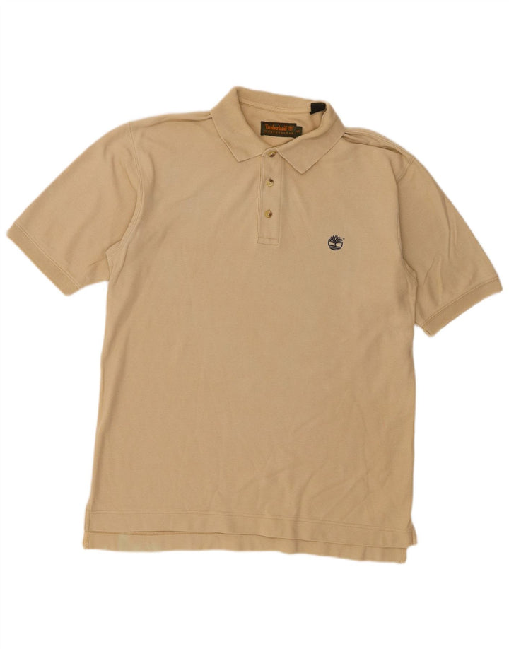 Timberland Herren Poloshirt Small Beige Baumwolle