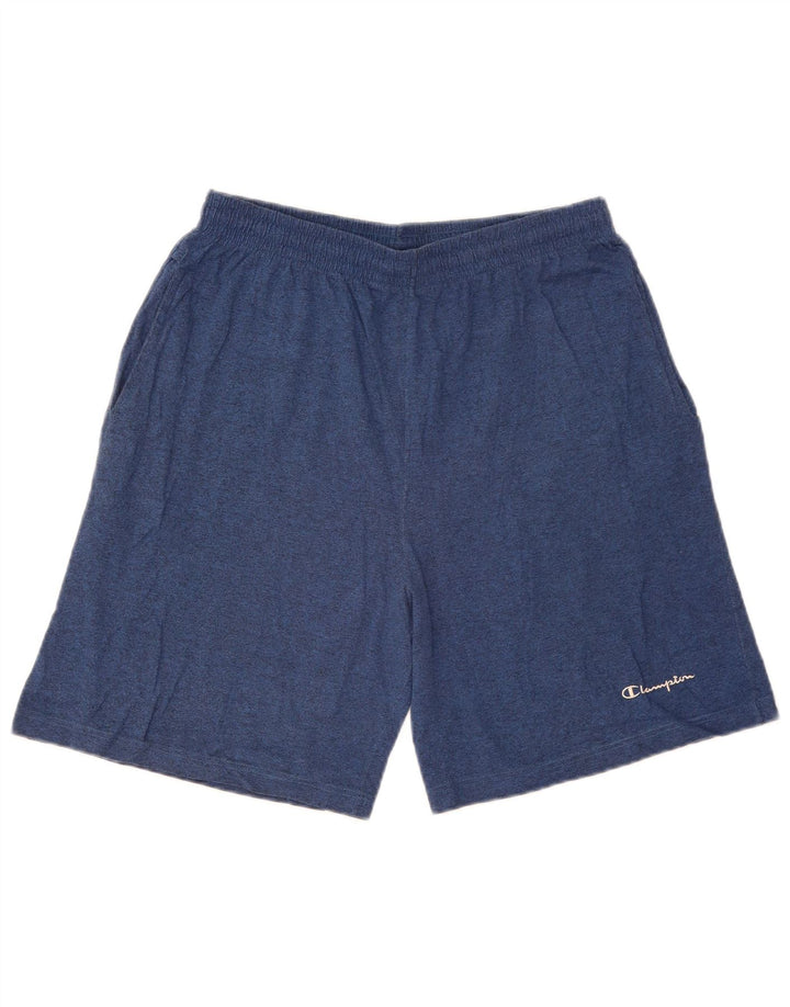 Champion Herren-Sportshorts XL, blau gefleckte Baumwolle