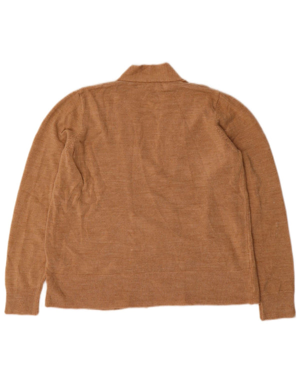 Marks & Spencer Offener Damen-Cardigan-Pullover UK 12 Medium Beige Acryl