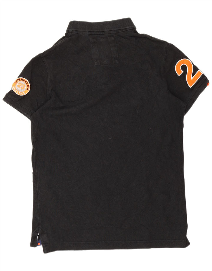 Superdry Herren Poloshirt mit Grafik, Größe L, Schwarz