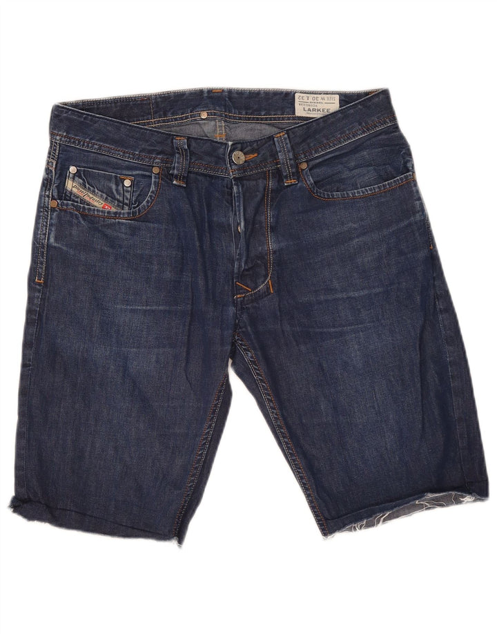Diesel Herren Larkee Straight Regular Jeansshorts W30 Mittelmarineblau