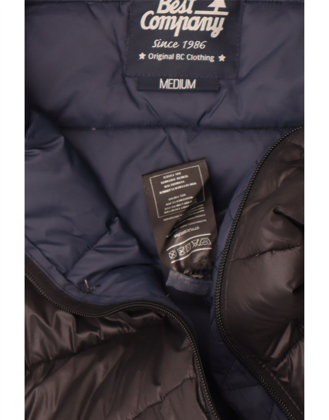 Best Company Wattierte Damenjacke mit Kapuze, UK 12, Mittelschwarzes Nylon