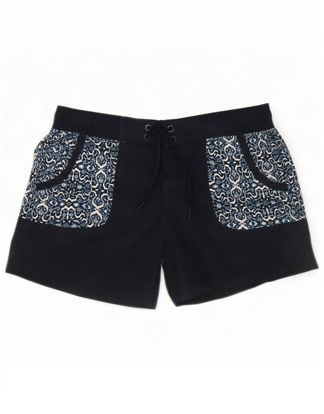 Fat Face Damen-Badeshorts UK 10 Small Black Geometrisch Polyester