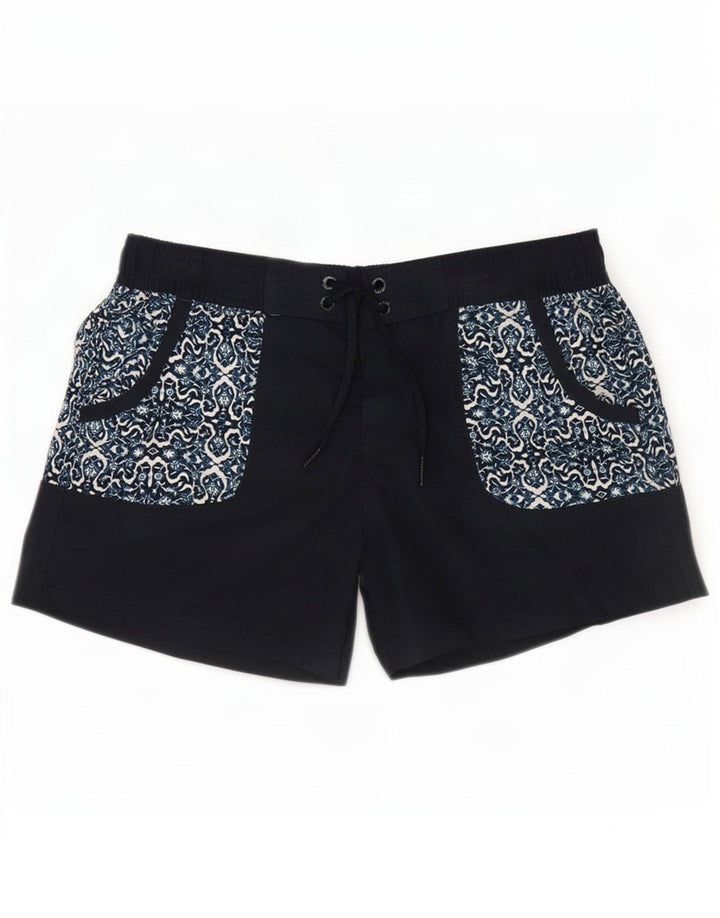 Fat Face Damen-Badeshorts UK 10 Small Black Geometrisch Polyester