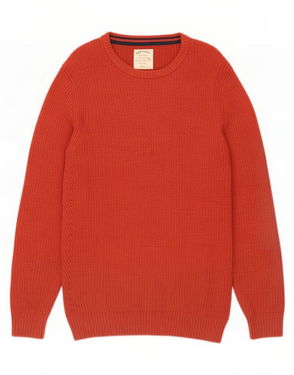 Fat Face Mens Boat Neck Jumper Sweater Medium Red Cotton