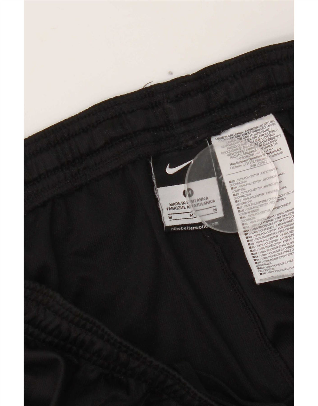Nike Herren-Sportshorts, mittelgroß, schwarzes Nadelstreifen-Polyester