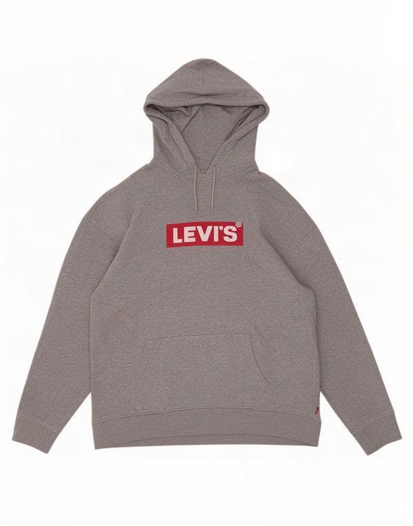 Levi's Herren Relaxed Graphic Hoodie Pullover XL Grau meliert Baumwolle