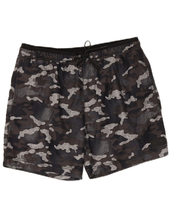 Superdry Herren-Badeshorts, groß, mehrfarbig, Camouflage-Polyester