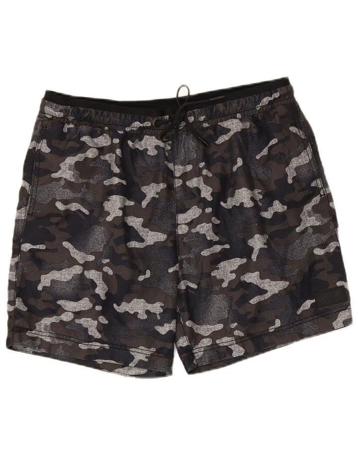 Superdry Herren-Badeshorts, groß, mehrfarbig, Camouflage-Polyester