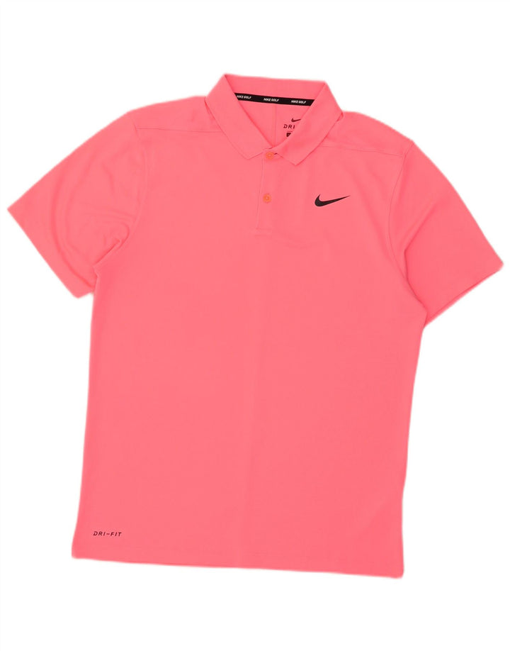 Nike Herren Dri Fit Poloshirt, klein, rosa, Polyester