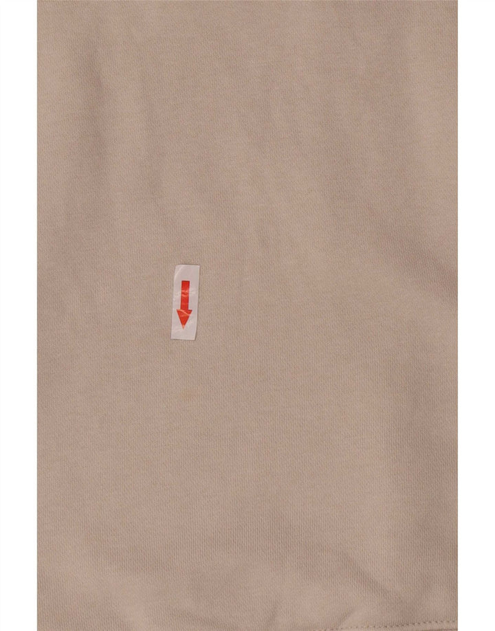 Nike Herren-Sweatshirt mit Reißverschluss am Hals, mittlere, cremefarbene Baumwolle