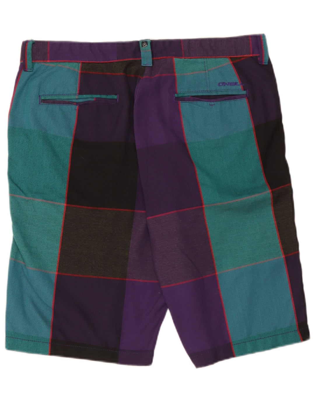 O'Neill Herren-Chinoshorts W34, großes, mehrfarbig kariertes Polyester