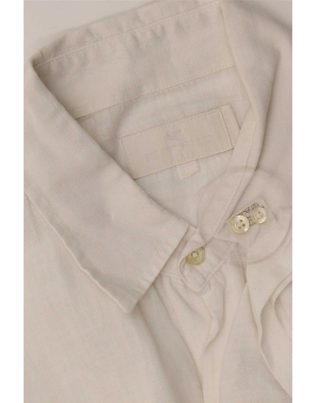 Etro Herrenhemd 2XL Weißes Leinen