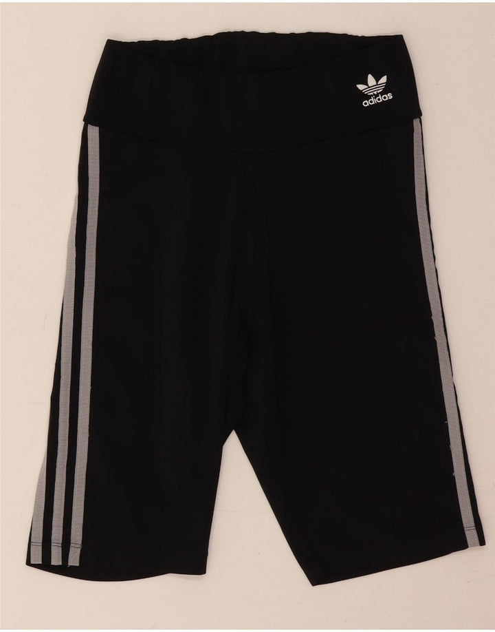Adidas Damen Sportshorts UK 10 Small Schwarz Polyester