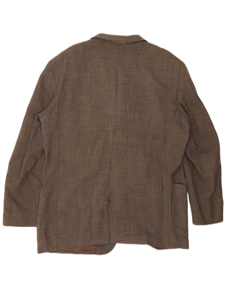 Massimo Dutti Herren-Blazerjacke mit 3 Knöpfen, EU 46, kleine graue Wolle