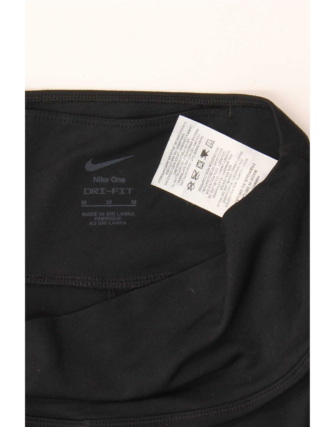 Nike Damen Dri Fit Crop Leggings UK 12 Medium Schwarz Polyester
