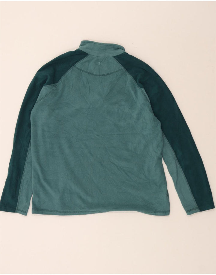 MOUNTAIN WAREHOUSE Womens Fleece Jumper UK 16 Large Blue Colourblock Vintage Mountain Warehouse and Second-Hand Mountain Warehouse from Messina Hembry 