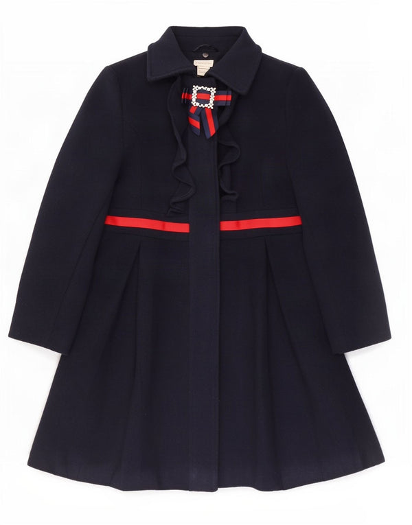 Monsoon-Mantel für Mädchen, 7–8 Jahre, marineblaues Farbblock-Polyester