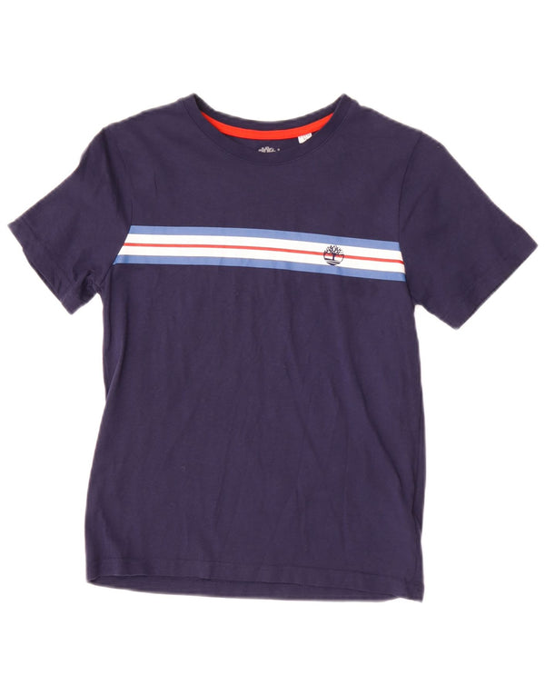 Timberland T-Shirt-Oberteil für Jungen, 11–12 Jahre, XS, Marineblau, Colourblock-Baumwolle