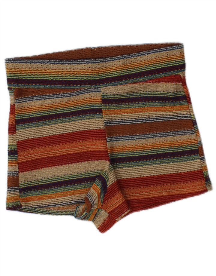 Zara Damen Hotpants Small W26 Mehrfarbig gestreift