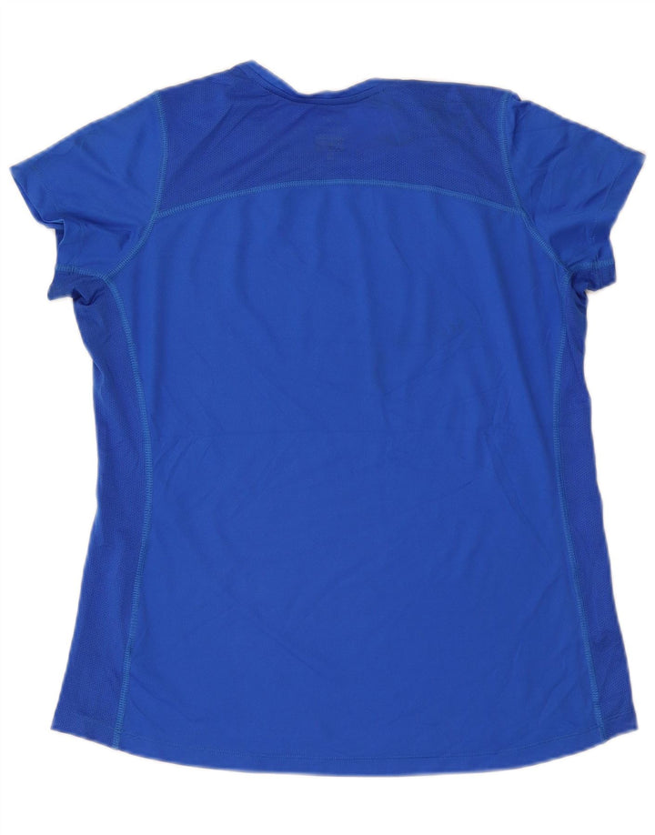 Nike Damen Dri Fit T-Shirt Top UK 18 XL Blau Polyester