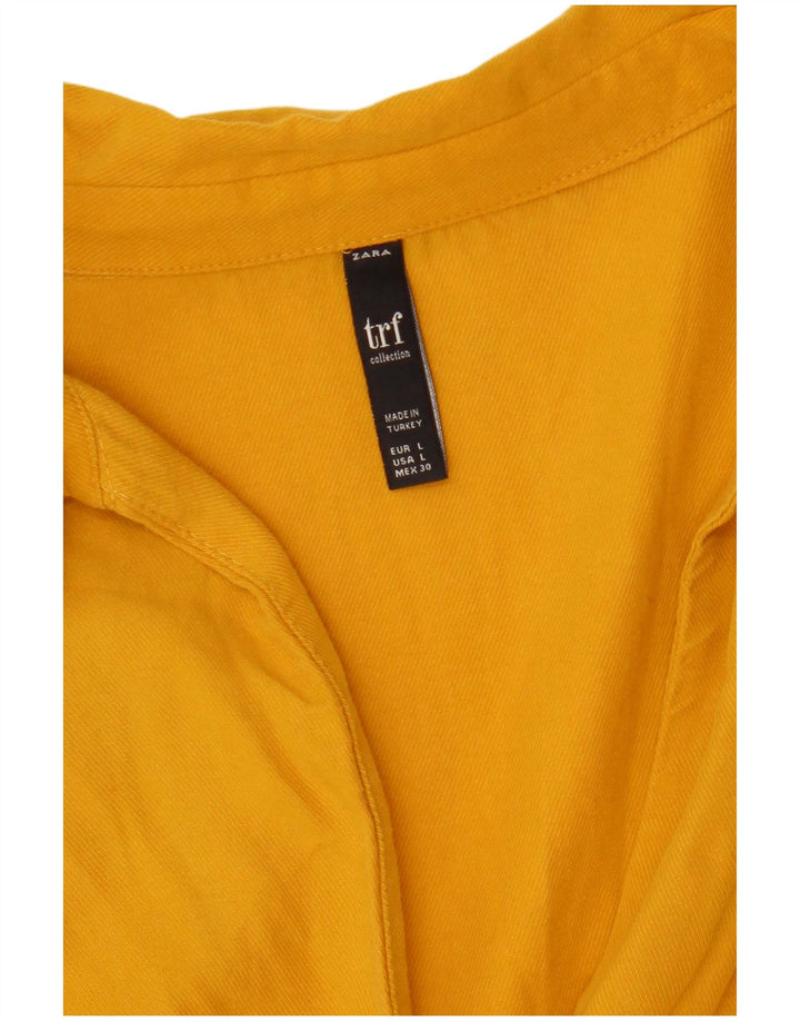 Zara Damen Trafaluc Hemd UK 16 Large Gelb