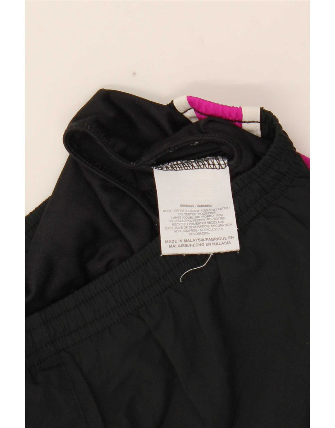 Nike Damen-Sportshorts UK 14 Mittelschwarzes Colourblock-Polyester