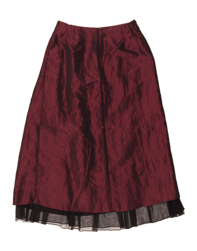 JOHN BENTLEY Womens 2 Piece Skirt Set UK 8/10 Small W26 Burgundy Floral Vintage John Bentley and Second-Hand John Bentley from Messina Hembry 