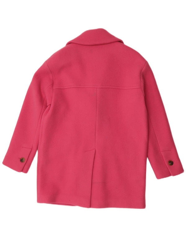 Pinko Damen Übergroßer zweireihiger Mantel UK 6 XS Rosa Wolle