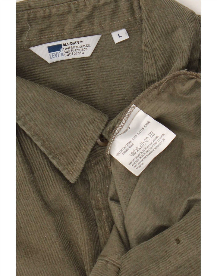 Levi's Herren-Cordhemd, groß, Khaki, Baumwolle