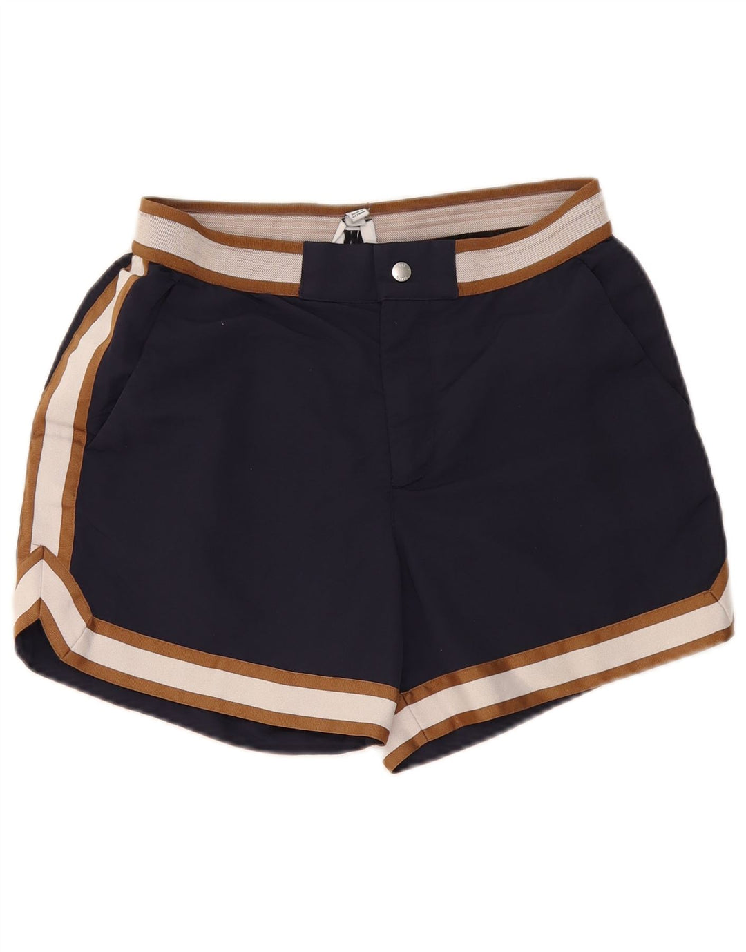 Reiss Damen Che Chino Shorts Small W27 Marineblau Colourblock Polyamid