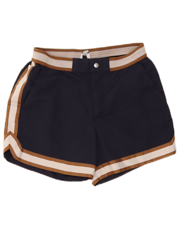 Reiss Damen Che Chino Shorts Small W27 Marineblau Colourblock Polyamid