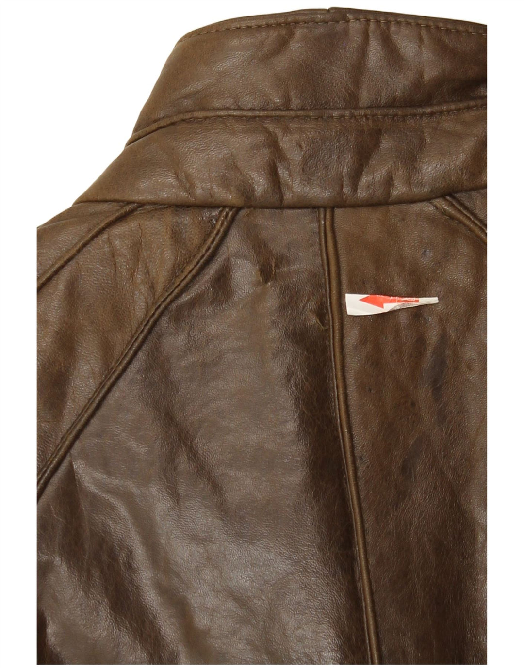 Vintage Damen Ledermantel IT 42 Mittelbraunes Leder