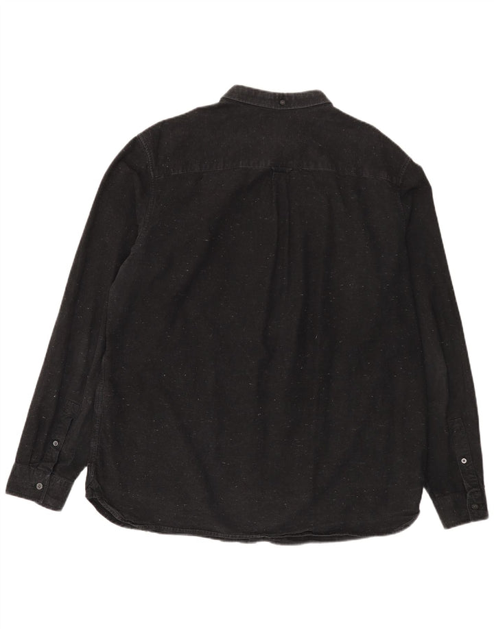 Lyle & Scott Herrenhemd 2XL Schwarz Gefleckte Baumwolle
