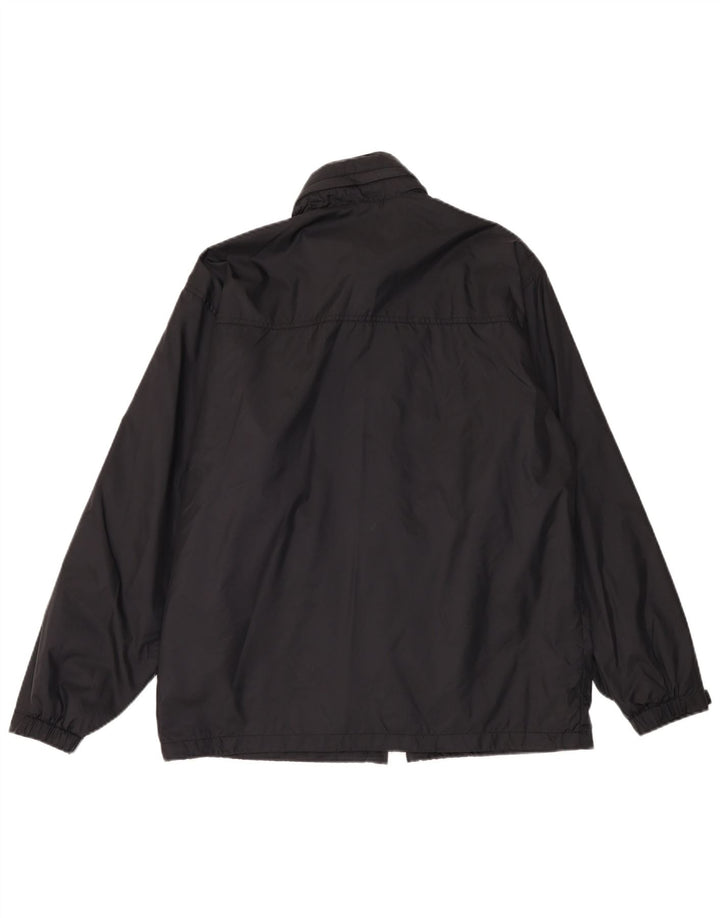 Fila Herren-Windbreakerjacke mit Kapuze, UK 40, Größe L, Schwarz, Polyamid