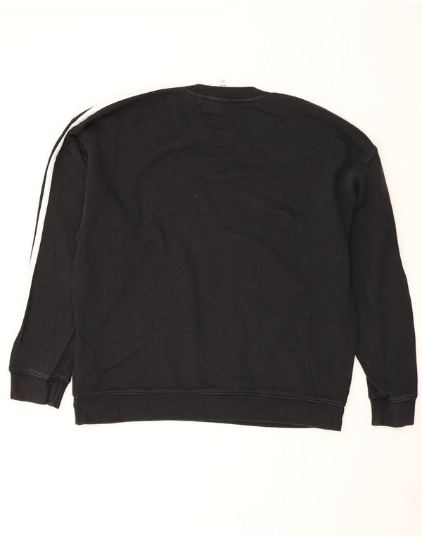 Adidas Damen-Sweatshirt in Übergröße, Gr. 12/14, mittelschwarz, Baumwolle