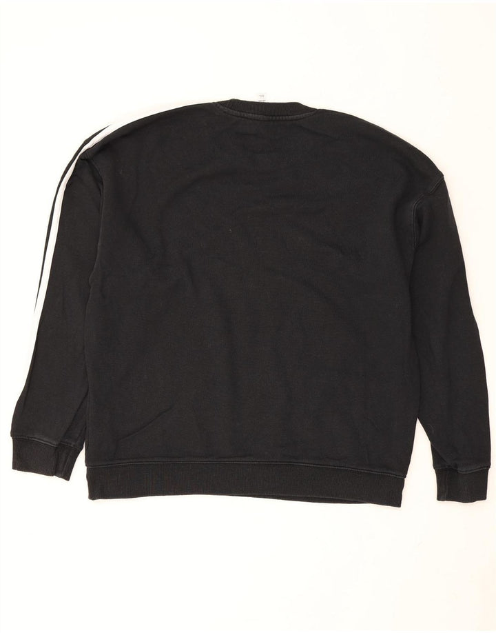 Adidas Damen-Sweatshirt in Übergröße, Gr. 12/14, mittelschwarz, Baumwolle